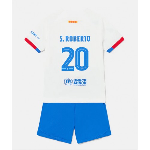 Dětský fotbalový dres Barcelona Sergi Roberto #20 2023-24 Venkovní Krátký Rukáv (+ trenýrky)